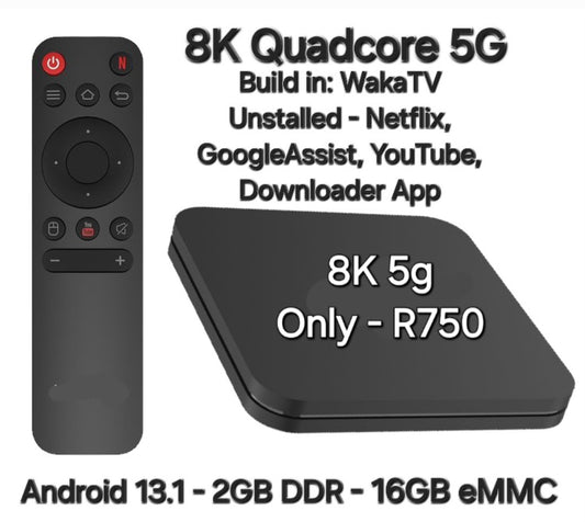 8K - WakaTV App Installed.Android TV Box 4K